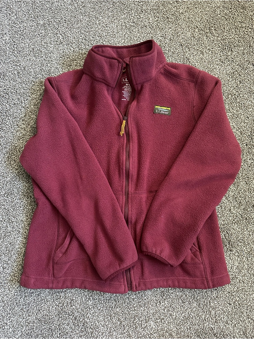 L.L. Bean Women’s Burgundy Fleece Jacket - Full-Zip Cozy Layer